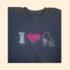 Sweatshirt "I ❤️ Patins" com Strass" (Adulto e Criança)