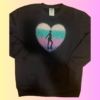 Sweatshirt Patinagem Artística em Vinil Glitter e Strass