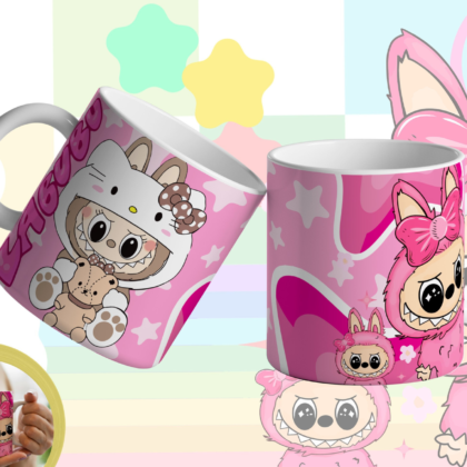 Caneca Labubu Boneco Monstrinho Kawaii - Edição Premium
