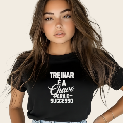 T-shirt "Treinar É a Chave para o Sucesso"