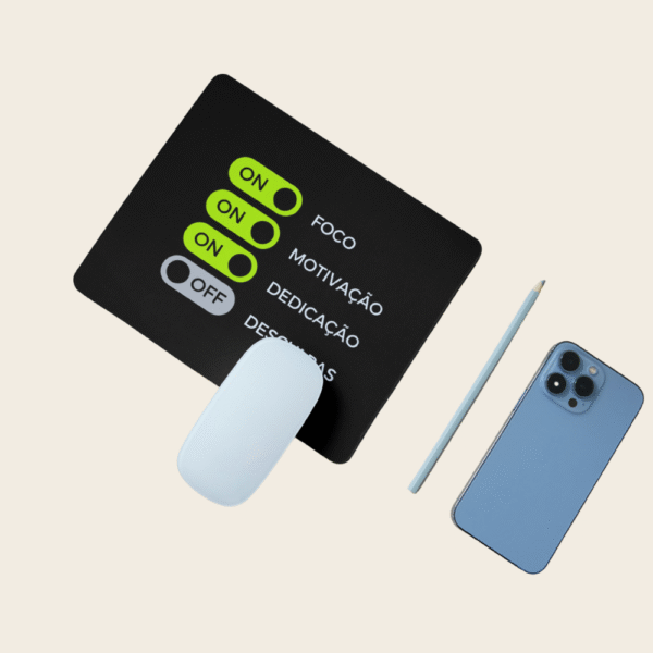 Tapete Rato On/Off Foco & Motivação