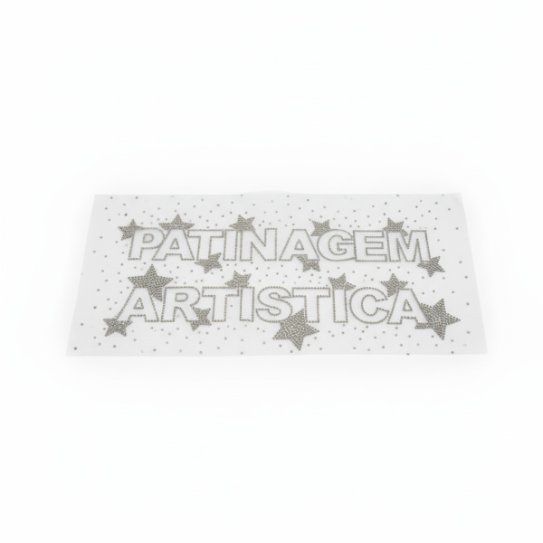 Transfer strass "Patinagem Artística com Estrelas"