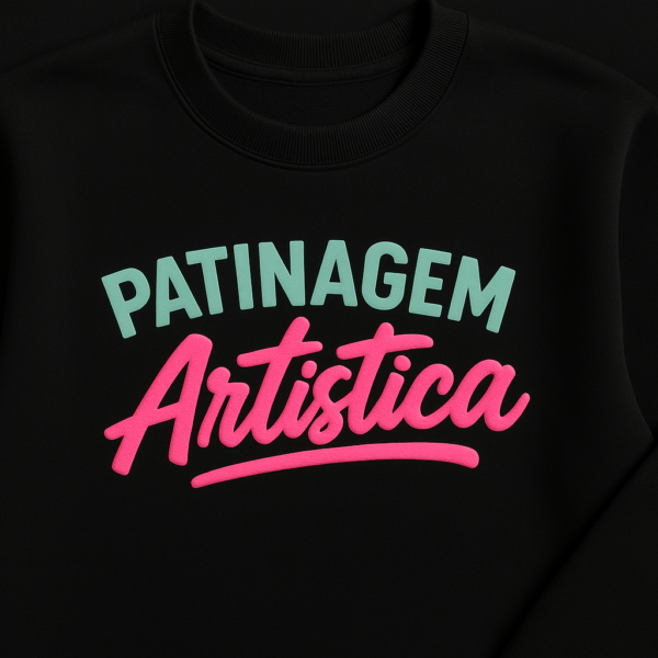 Sweatshirt de Alta Qualidade com Personalização Exclusiva em Relevo 3D - Patinagem Artística