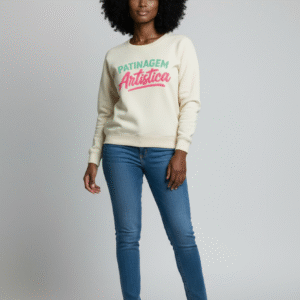 Sweatshirt de Alta Qualidade com Personalização Exclusiva em Relevo 3D - Patinagem Artística