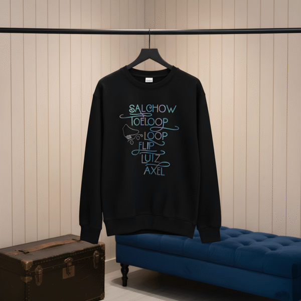 Linha Premium Patinagem Artística – Vinil Holográfico (Sweat & Hoodie)