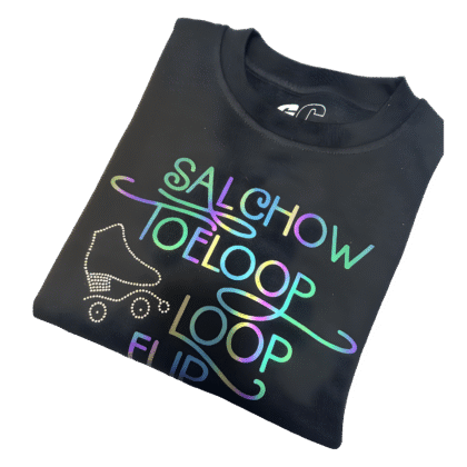 Linha Premium Patinagem Artística – Vinil Holográfico (Sweat & Hoodie)