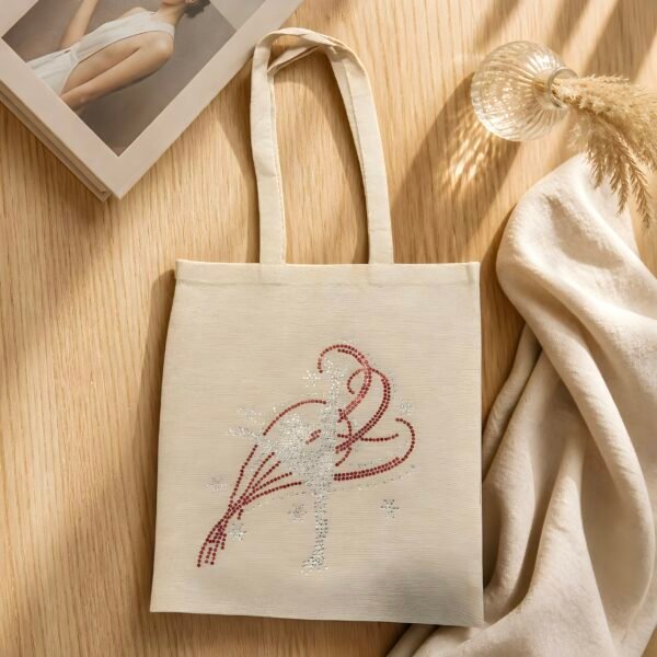 Tote Bag Premium “Patinagem Artística” – Aplicação em Strass