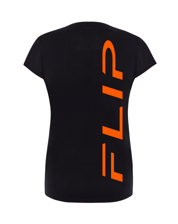 PRETA + LARANJA COSTAS T-Shirt FLIP