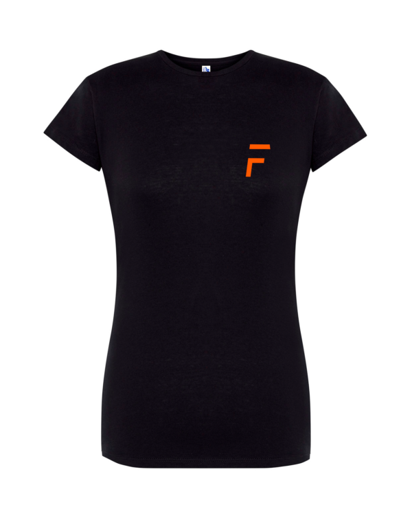 PRETA + LARANJA FRENTE T-Shirt FLIP