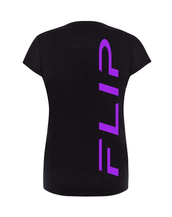 PRETA + ROXO COSTAS T-Shirt FLIP