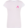 branco + ROSA Hyper Pink frente T-Shirt AXEL Signature Series
