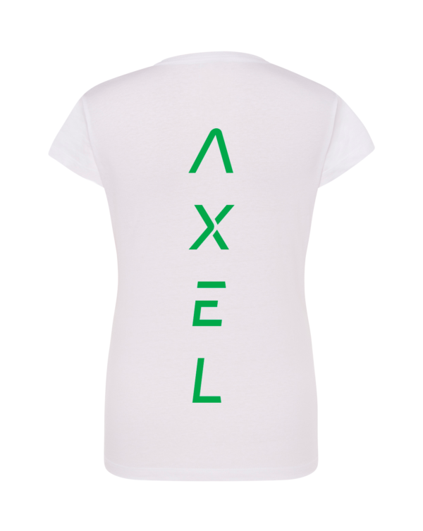 branco + VERDE Emerald Green COSTAS T-Shirt AXEL Signature Series