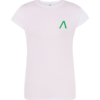 branco + VERDE Emerald Green frente T-Shirt AXEL Signature Series