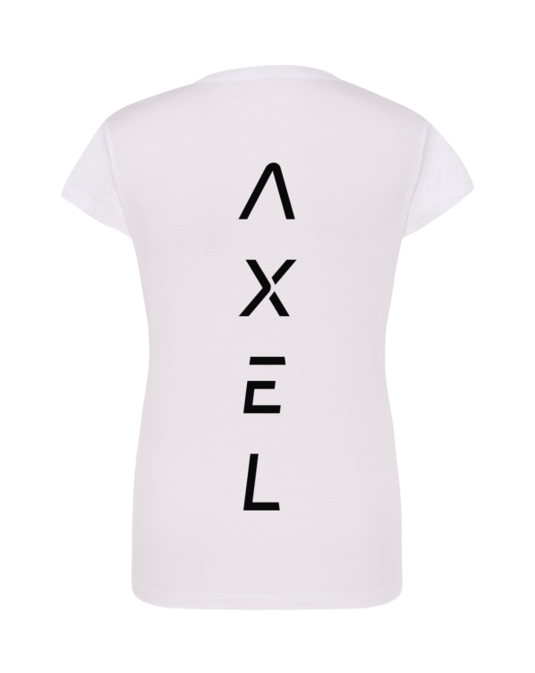 branco + preto Midnight Black costas T-Shirt AXEL Signature Series