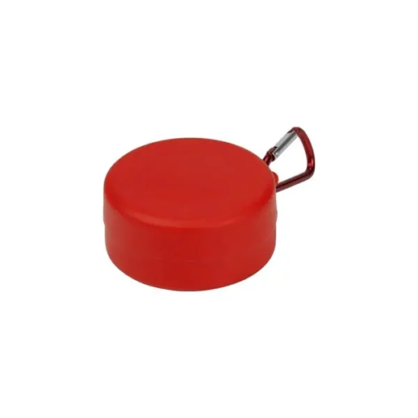 Copo Dobrável 220 ml com Porta Comprimidos e Mosquetão