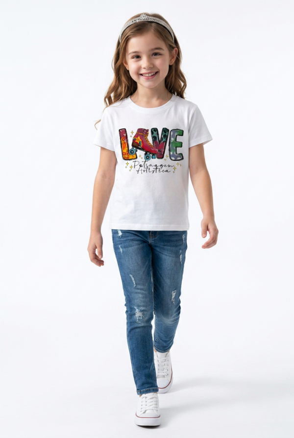 T-shirt Criança LOVE — Patinagem Artística