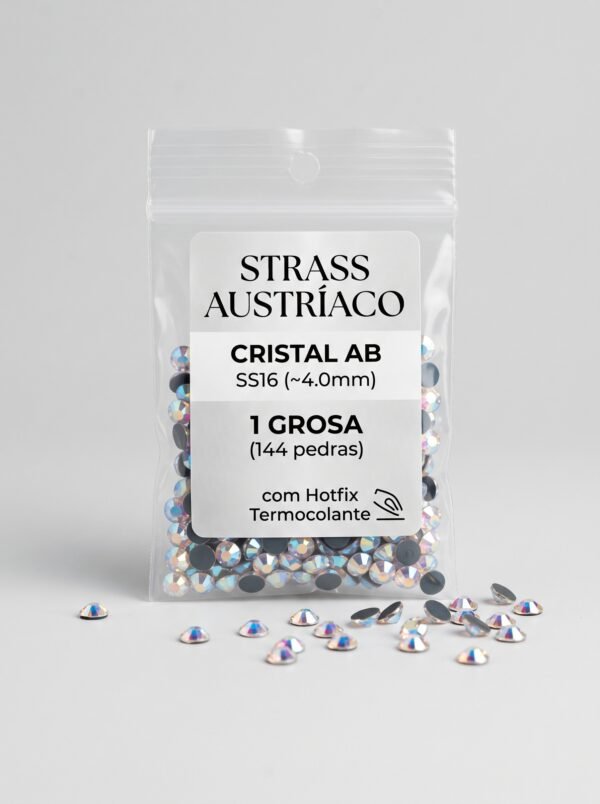 Strass Austríaco Hotfix SS16 Cristal AB – 1 Grosa (144 pedras)