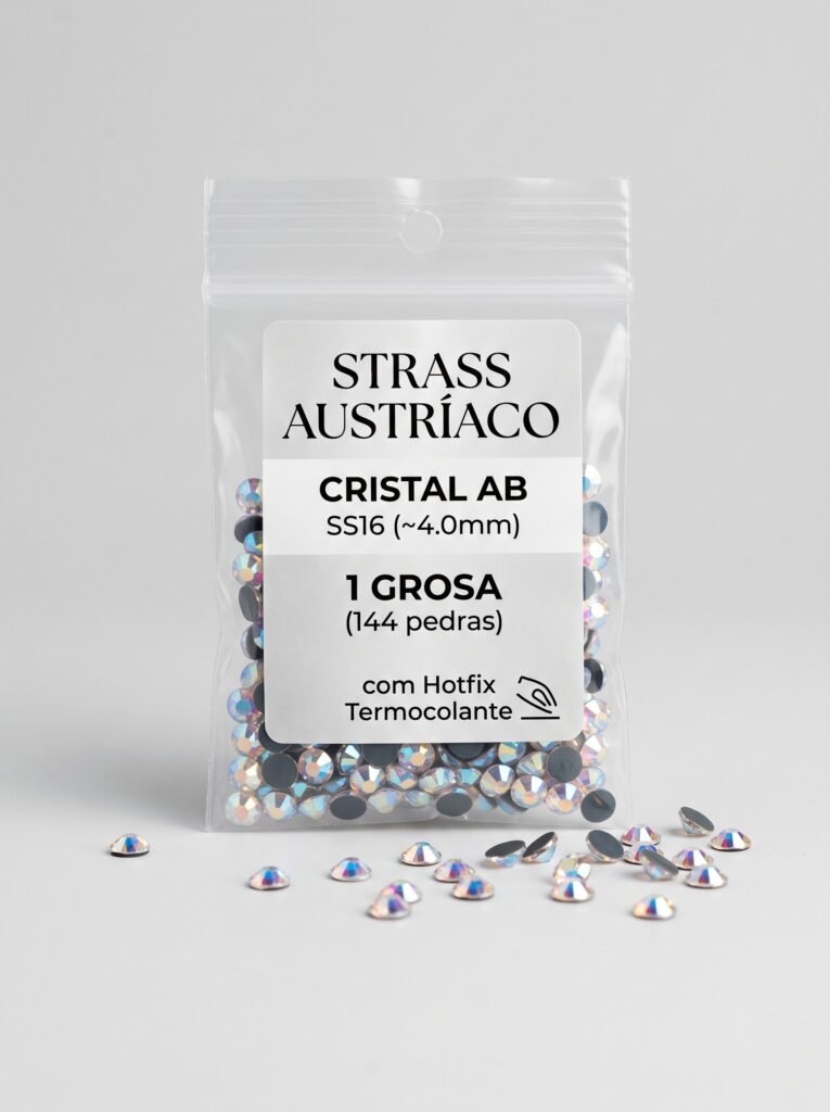 Strass Austríaco Hotfix SS16 Cristal AB – 1 Grosa (144 pedras)