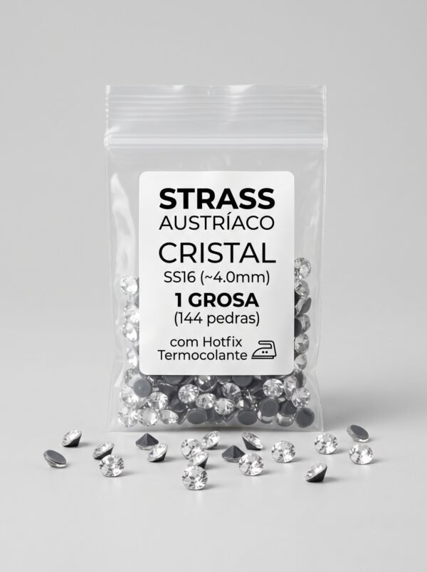 Strass Austríaco Cristal SS16 Hotfix (1 Grosa / 144 un.)